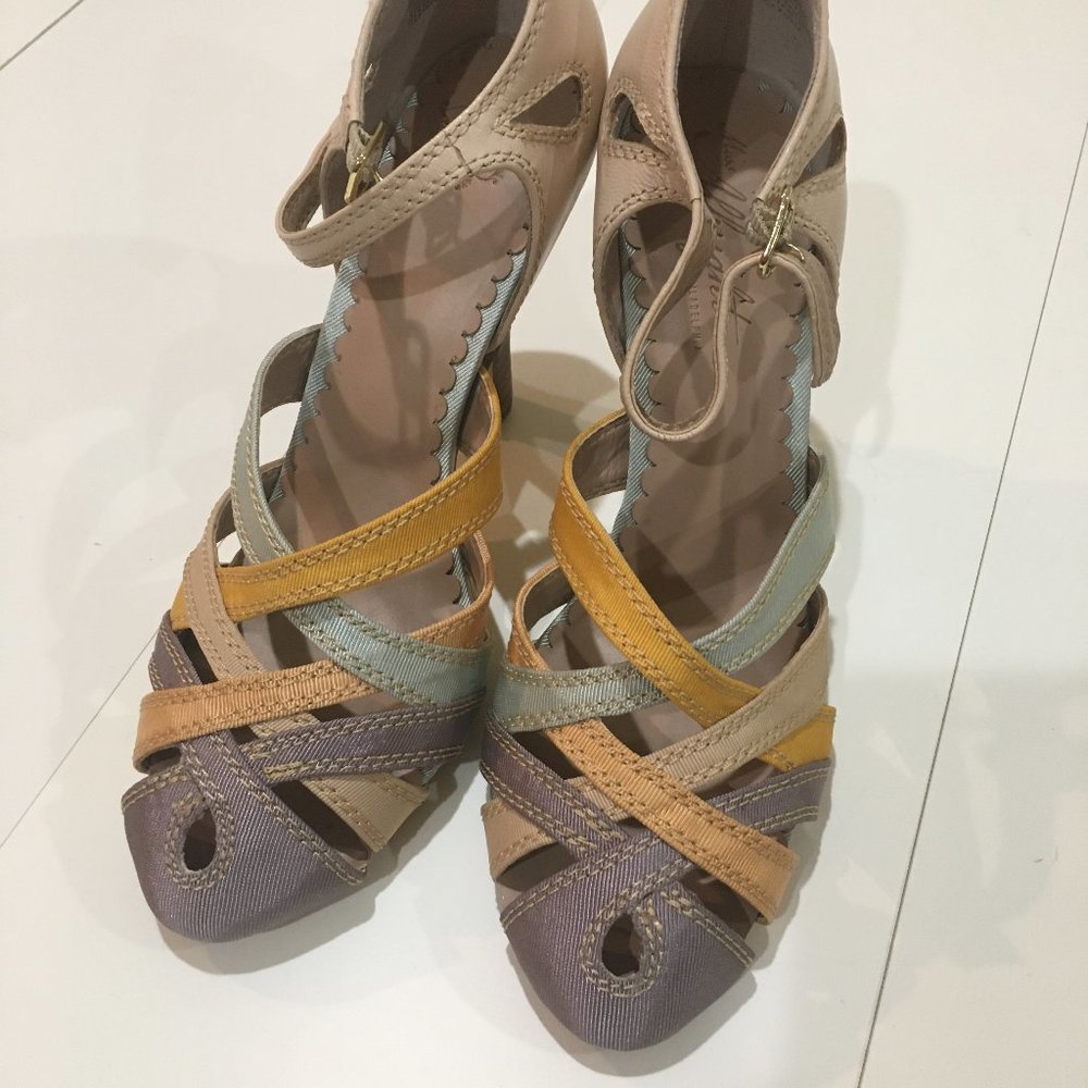 Anthropologie Miss Albright Satin Heels  7